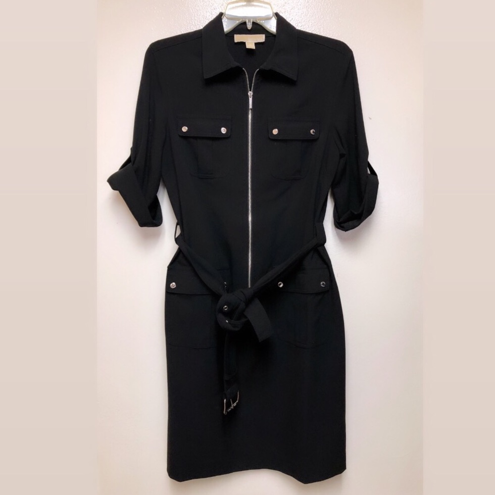 Michael Kors Black Belted Dress